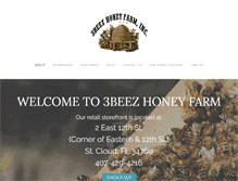 Tablet Screenshot of 3beezhoneyfarm.com